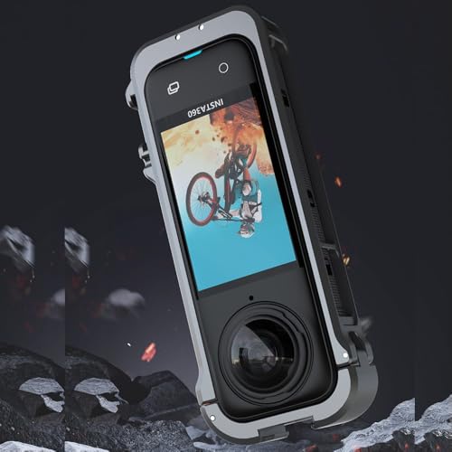 Jaula de aluminio para Insta360 X4 con protector de silicona y zapata 5