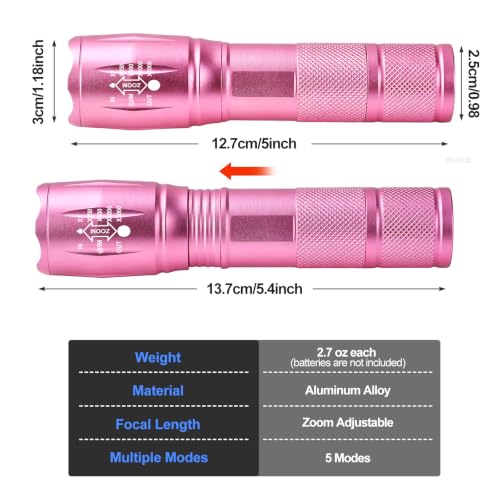 Image of Stocking Stuffers for Women Christmas Birthday Gifts Zoomable Flashlights