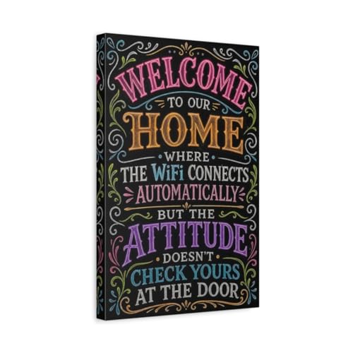 Tableau de bienvenue imprimé sur canevas de qualité supérieure 30x45