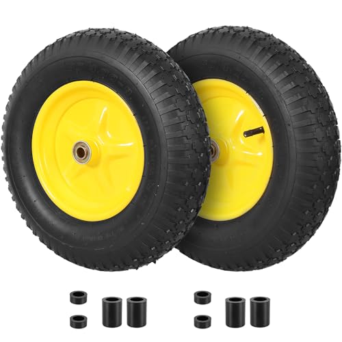 4.80/4.00-8 Tire & Wheel, Set of 2 Heavy Duty Pneumatic