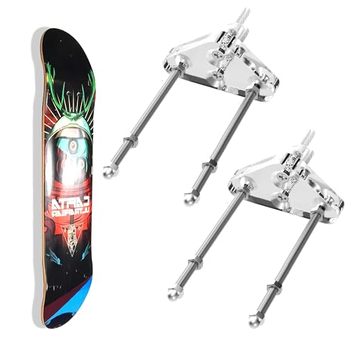 xyuayamz Supporto per Skateboard, Snowboard Wall Mount, Porta Longboard Parete, Skate Porta Sci per Skateboard, Longboard Display e Stoccaggio, Salvaspazio, Acrilico, 2 Pezzi, Trasparente