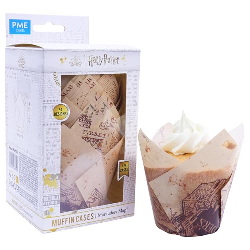 PME Harry Potter Tulipas para Muffins, Set de 24, Marauders Map