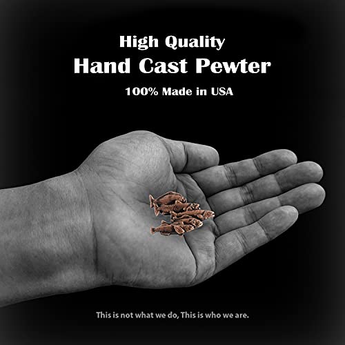 Alaska Pacific Fish Grand Slam, Fish Pin, Copper Plated, SC064, 1 1/2”, Halibut, King Salmon, Coho Salmon, Lingcod, Yelloweye Rock Fish, Lapel, Hat, Pins, Brooch, Jewelry, Gift, 100% Handmade in the USA, Over 200 Fish Designs Available.3