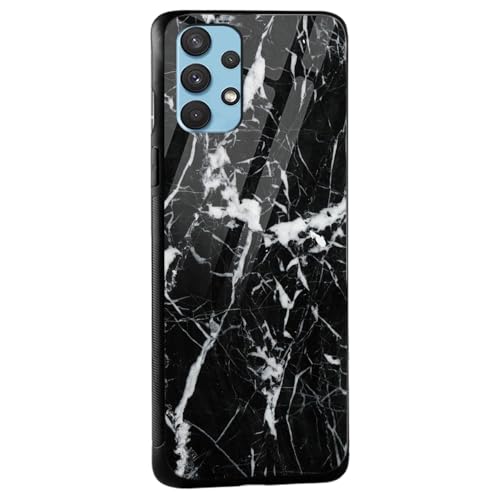 Image of COLORflow Back Cover Compatible with Samsung Galaxy A23 4G / A23 5G | Black Marble White | Shockproof TPU Bumper Cover with Camera Protection Back Cover