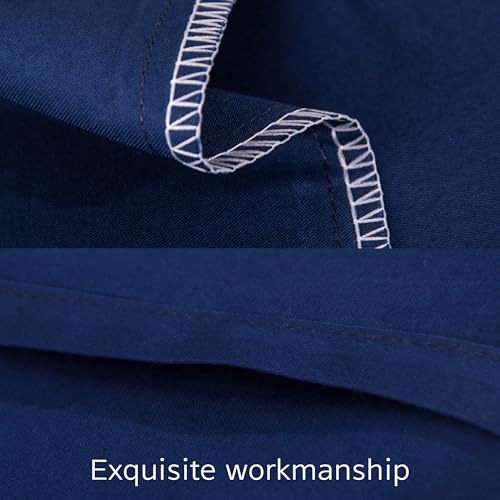 Image of NTBAY 2 Pack Pillows with Egyptian Cotton Pillowcases, Soft Cotton Down Alternative 13x18 Envelope Pillows for Sleeping in Crib Bed - Machine Washable - Breathable Travel Pillow, Navy Blue