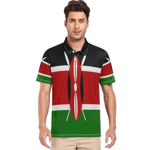 Polo Kenya pour homme GuoChe taille S à col respirant