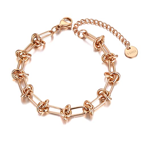 Bracelet hyperbole grande chaîne à gros maillons robustes et légers