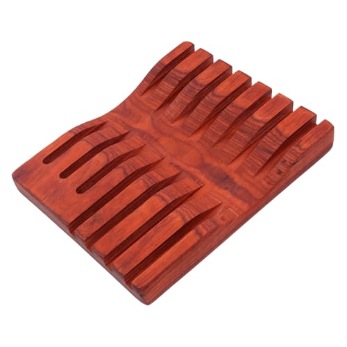 Ipetboom 1Pc Wooden Hairdressing Tools Storage Rack Elegant Barber Scissors Display Holder for Home Salon Use Durable Natural Solid with Suction Cup Base Organize Scissors Razors