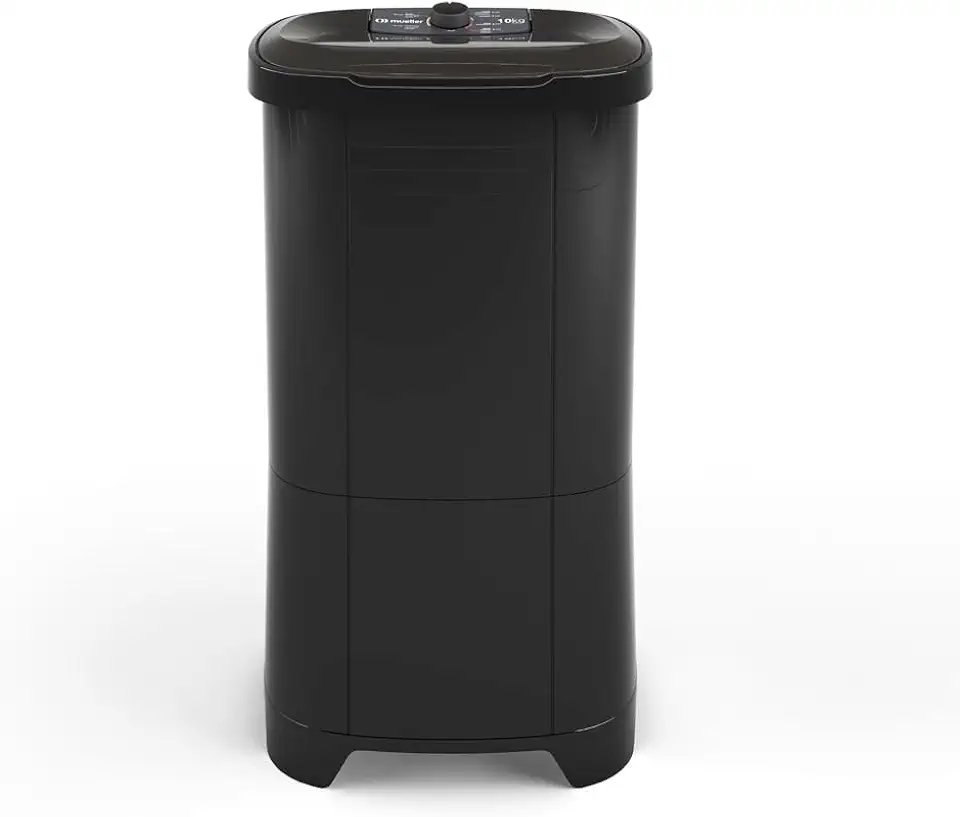 Mueller Máquina de Lavar Roupa Semiautomática Tanquinho 10 kg Preto 127V MLT10