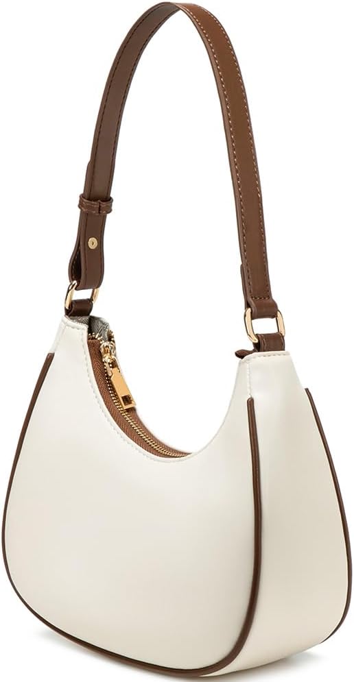 WSRYDJDL Crescent Shoulder Bags for Women Cute Hobo Tote Handbag Under the Arm Purses Mini Clutch Purse with Zipper Closure