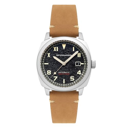 Image of Spinnaker Men's 42mm Hull California Automatic Watch with Leather Strap SP-5071