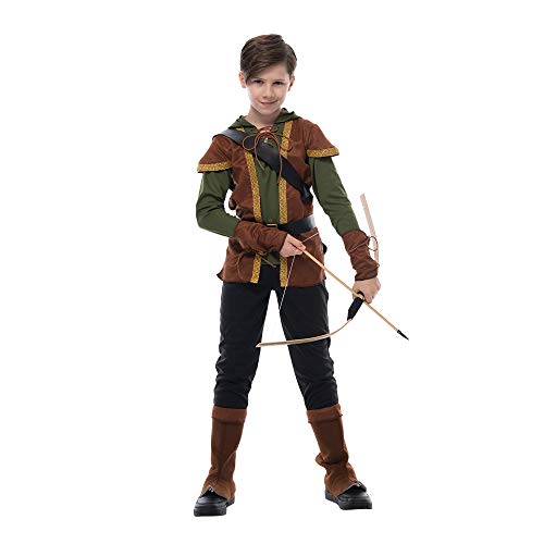 EraSpooky Boys Robin Hood Archer Costume Kids Forest Hunter Halloween Outfits