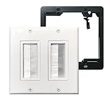 Brush Wall Plate Double 2Gang with Low Voltage Mounting Bracket,Yomyrayhu,Cable Entry Access Strap...