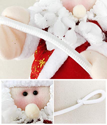 Fine Santa Claus Climbing on Rope Ladder for Christmas Tree Indoor Outdoor Hanging Ornament Decor Christmas Xmas Party Home Door Wall Decoration (D)