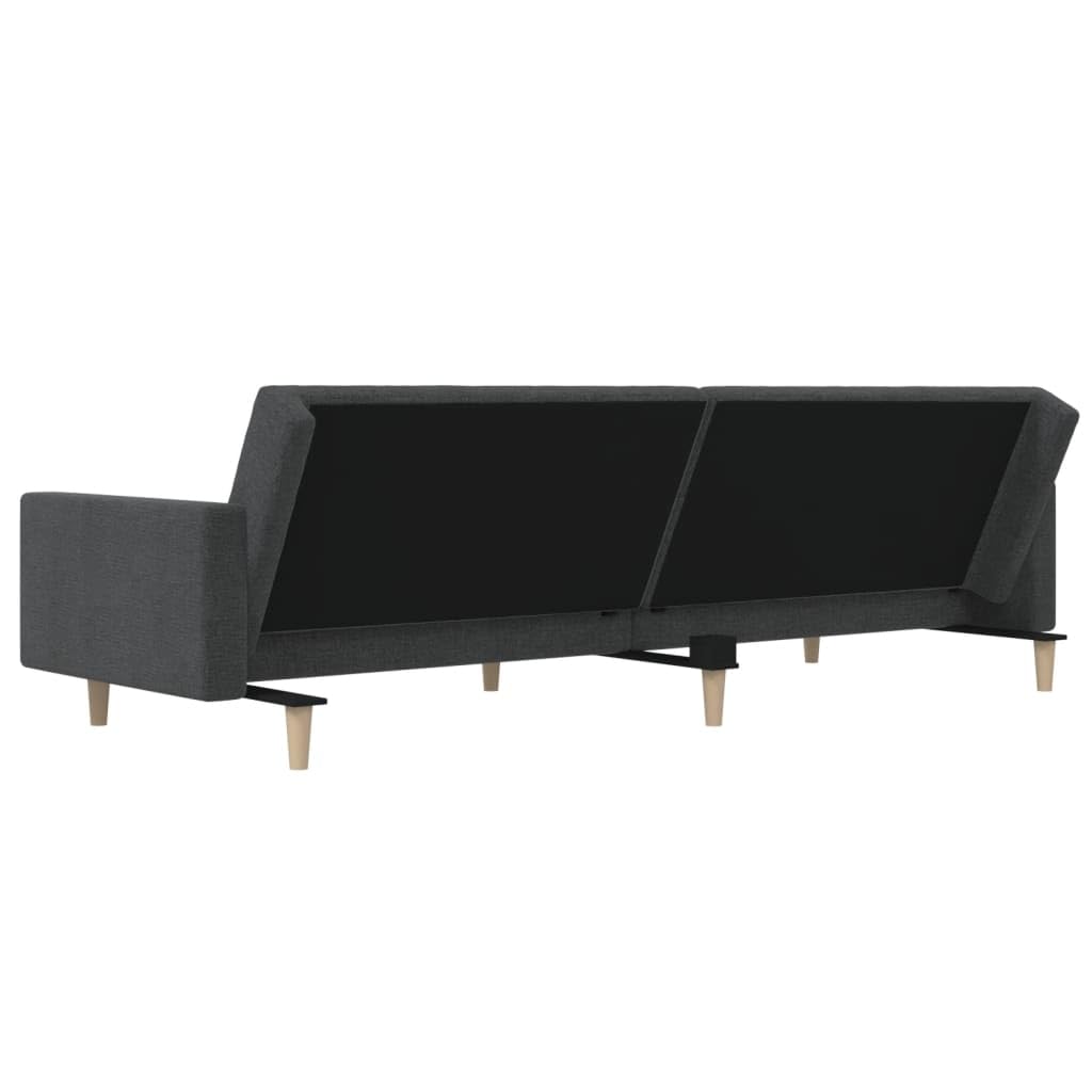 Sofá Cama de 2 plazas Tela Gris Oscuro,Mobiliario,Sofás,29kg-375728