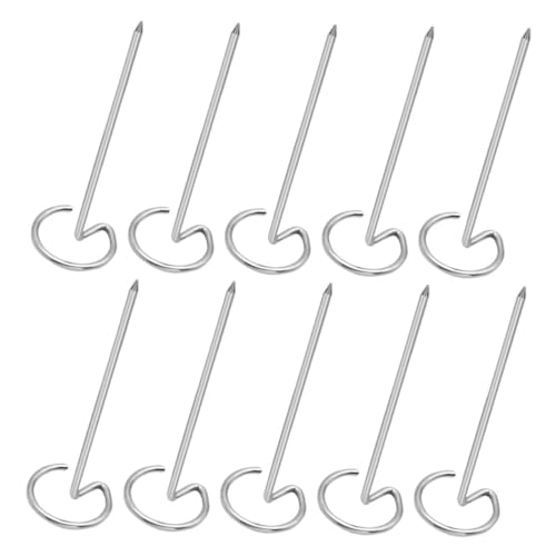 GALPADA 10 piezas Pinchos de Barbacoa de Acero Inoxidable Reutilizables para Parrilla Air Fryer y Horno Eléctrico Palos para Brochetas de Carne Kebab y Verduras Resistentes y Duraderos