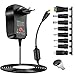 Adaptateur universel 30W, Adaptateur universel CA Chargeur d'alimentation CC à découpage avec 8 fiches d'adaptation pour l'électronique domestique 3 V à 12 V et les bandes LED - max. 2000 mA