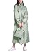 Buauty Womens Hooded Raincoat Lightweight Portable Long Rain Jacket with Pockets