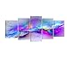 Wieco Art Changing Colors Large Canvas Prints Wall Art Purple Abstract Landscape Pictures Paintings for Bedroom Living Room Home Decorations 5 Piece Modern Stretched and Framed Grace Giclee Artwork