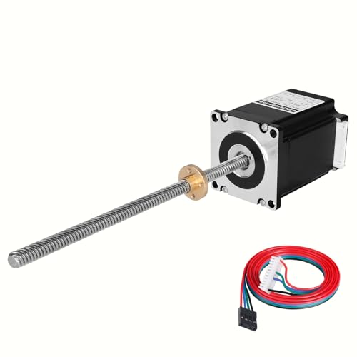 Moteur pas à pas Nema 23 avec vis T8 intégrée 300mm et câble 1m pour axe de machine