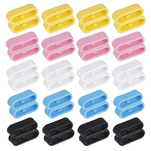 40 piezas de anillos para correa de reloj de silicona