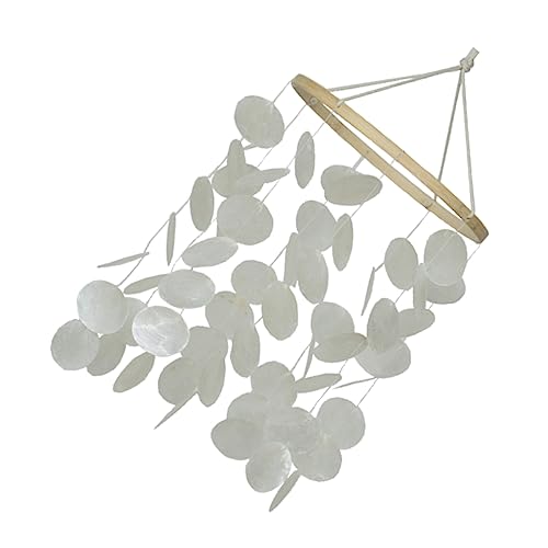 TOYANDONA Suspension Murale Nacre Naturelle avec Éolien Dintérieur Décoratif et Accessoire Photo Délicat