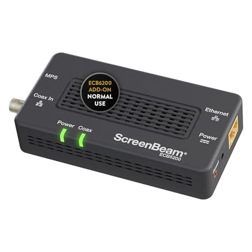 ScreenBeam Bonded MoCA 2.0 Network Adapter for High Speed Internet, Ethernet Over Coax - Single Add-On Adapter for Existing MoCA Network (Model: ECB6200S02)