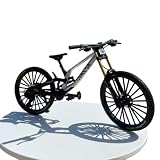 Generisch Fahrrad Modell Deko, 1:6Mountainbike-Modell Spielzeug, Finger Fahrrad modells, Finger Mountainbike Modells Ornamente, Miniatur Fingers Bike, Mini Bend Fahrrads (Silber-39)