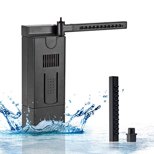 Hygger 110GPH Aquarium Filter, Turtle Filter 7W Adjustable Water Flow Fish Turtle in-Tank