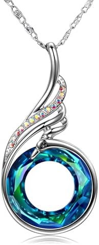 Kate Lynn "Rise From the Ashes Phoenix Necklace Made with Crystals from Austria, 18"+2" Necklace, Packaged with Jewelry Box, Birthday Gift for Women, Symbol of Luck and Renewal