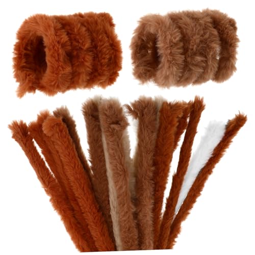KONTONTY 10Pcs Bendable Chenille Stems for Crafts Soft Fuzzy Twisted Sticks for Family and Classroom Projects Sturdy and Crafting Wire