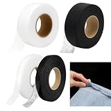 4 Piezas Cinta Dobladillo Plancha Termoadhesiva Ropa para Pegar Los Bajos Adhesiva Bajo de Cortinas,Dobladillos Sin coser Pantalones,Hilo Termoadhesivo para, 25 m/Rollo de Largo y 10 mm Ancho,20mm