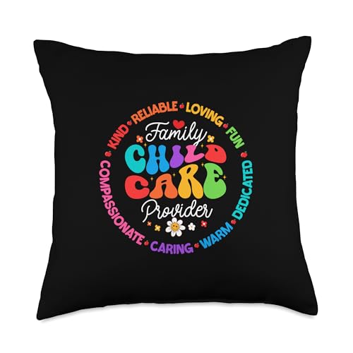 Family Childcare Provider Daycare Crew School Teacher Throw Pillow