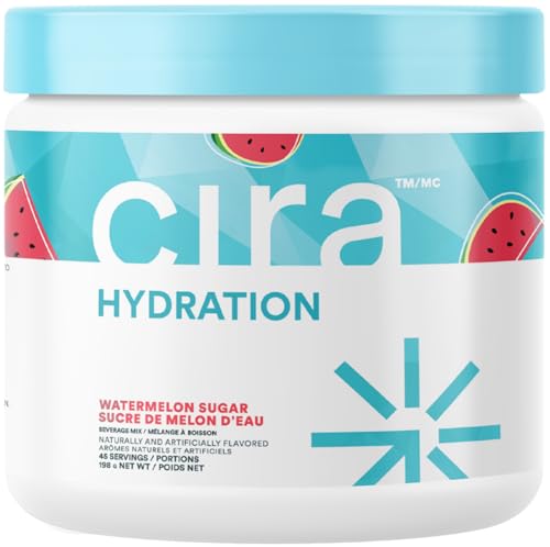 Hydration Powder (45 Servings) - Canadian-Owned Electrolyte Drink Mix with Himalayan Salt for Dehydration Relief and Recovery - Watermelon Sugar