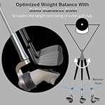 YEZRO Y14 Club de golf pièce jointe pour Meta Quest 3/Quest 3S, 20.5" Pondéré VR Accessoires de poignée pour Golf Club + — Construction en aluminium monopiéce, véritable poignée, sans vis — pour le contrôleur de droite