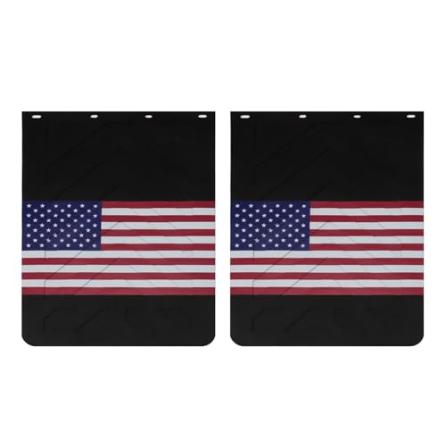 Image of Mud Flaps for Semi Trucks American Flag Polymer Tractor Trailer Heavy Duty Rubber Mudflaps Oversized Splash Guard, 24 x 36Inch, 2PCS