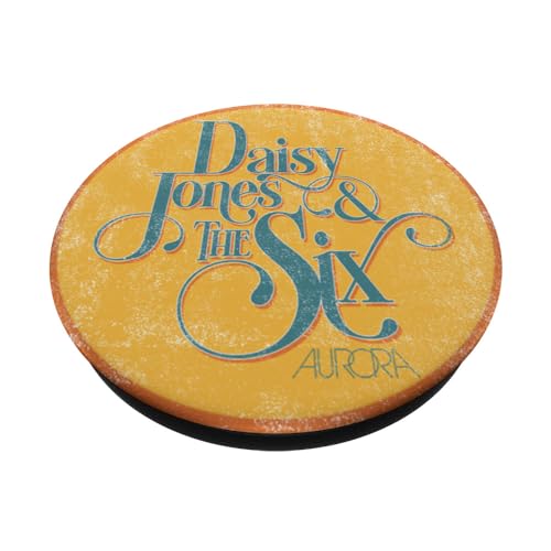 Daisy Jones & the Six - Vintage Yellow Logo PopSockets Swappable PopGrip, Black - Image 2