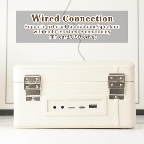 Image of Portable CD Player, Wireless Reception Function, Retro Built-in Speaker, CD Player, Rechargeable, Multi-functional, Earphones, AUX, TF Card, USB Memory Playback, Language Learning, Stress