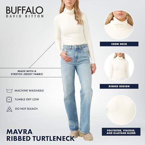 Image of Buffalo David Bitton Women's Mavra Ls Ribbed Turtleneck