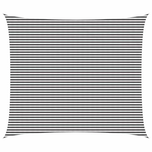 Voile d'ombrage rectangulaire 6x7m anthracite blanc respirant pour protection terrasse