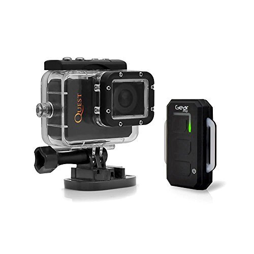 Gear Pro Quest Wi-Fi Action Cam, Full Hd Hi-Resolution 1080P Video, 16 Mega Pixel Camera, 2.0'' Lcd Display, Wireless Remote, Free Downloadable App, Waterproof Case, Black, (Gdv995Bk) #TOP1