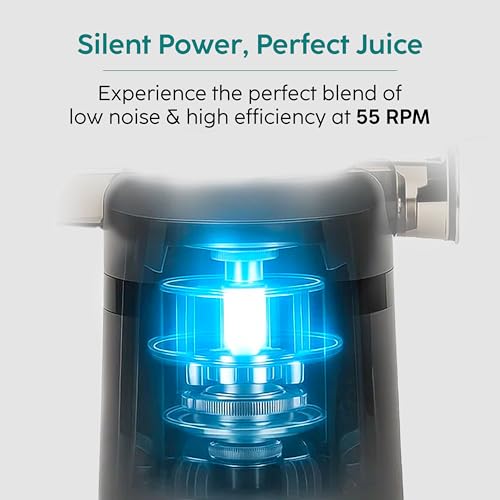 Image of Glen Cold Press Juicer for Home, 200W, 108mm Large Feed, 800ml Juice & 700ml Pulp Cup, 2 Size Filter, Low Noise RPM, Fruit & Vegetable Slow Juicer Machine, Easy Clean - SA-4015HSJ