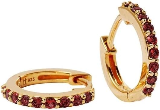 Birthstone Huggie Earrings