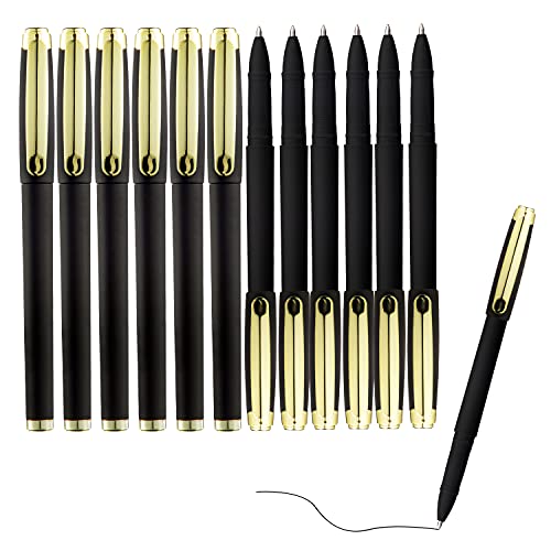 Bolígrafos de tinta negra gel 1.0 mm, 12 unidades miniatura 1