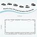 QUANQIUFEI 2 Pack Bling License Plate Frames, Sparkly Rhinestone Diamond Car License Plate Cover for Women, Stainless Steel Car Accessories with Glitter Crystal Caps (Silver)