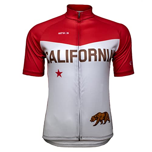 athlos - Men's Excitement Collection Cycling Jersey (XXX-Large, California Republic)