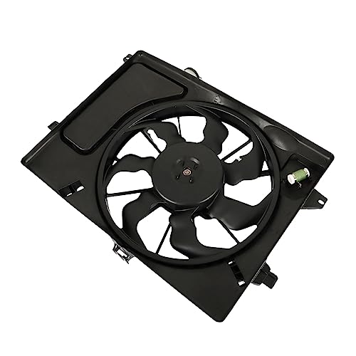 Antuko Hy3115133 621-528 Radiator Condenser Cooling Fan Assembly Replacement For 11-13 Elantra Coupe/Gt 14 Forte/Forte Koup 25380-3X100 671607784695 12V Black #TOP3