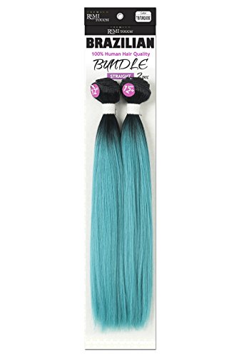 [2PACKS Deal] REMI TOUCH BUNDLE Essence Remi Touch Yaki Straight 18'' Weave (T1B/TURQUOISE)