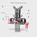 LEFTFOTO Y-Shaped Lens Bracket,Telephoto Long Lens Support Bracket with Built-in Pulley,for DSLR Camera Shoulder Rig with 15mm Rods, Height Adjustable