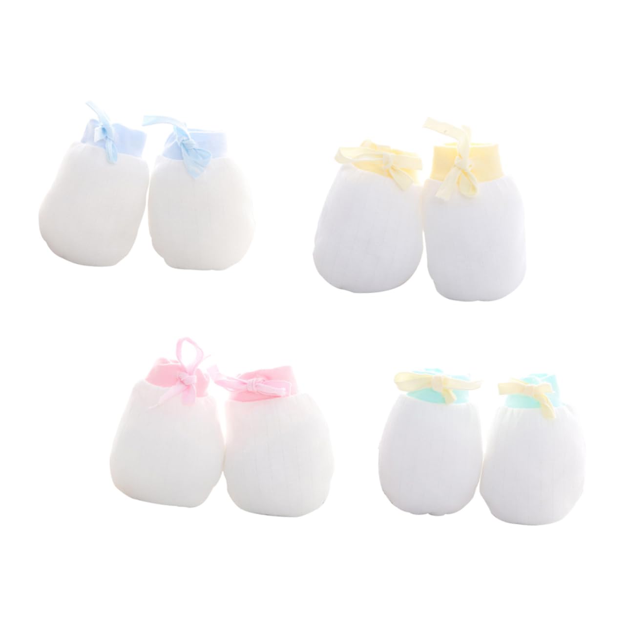 CONGARTENO Infant Mittens Winter 4 Pairs of Gentle Scratch Gloves Warm and Comfortable for Newborns Random Color